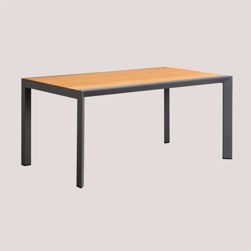 Table De Jardin Archer Classic En Bois D'eucalyptus Et Aluminium Gris Graphite 160x90 Cm