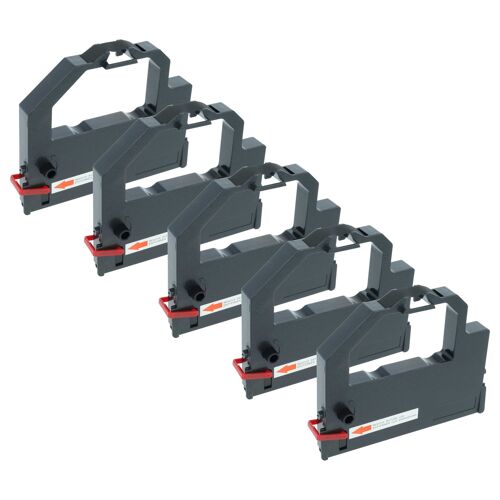vhbw 5x Ruban encreur compatible avec Wang HQ 300 imprimante matricielle ou de reçus - noir