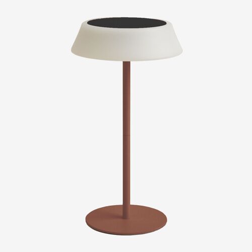 Lampe De Table Solaire Led Sans Fil En Polyéthylène Et Fer Ulenia Terracota