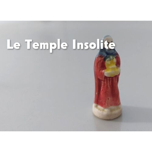 Fève Crèche - Roi Mage Blanc Et Rouge