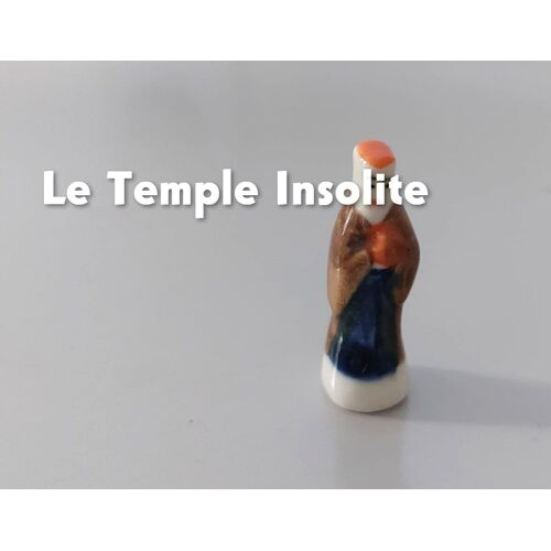 Fève Crèche - Roi Mage Marron Et Orange