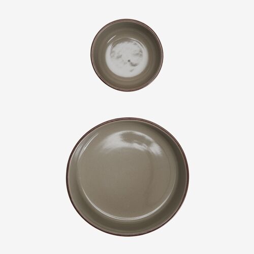 Set de 2 bols en grès Ronilena Cedar Brown - Marron