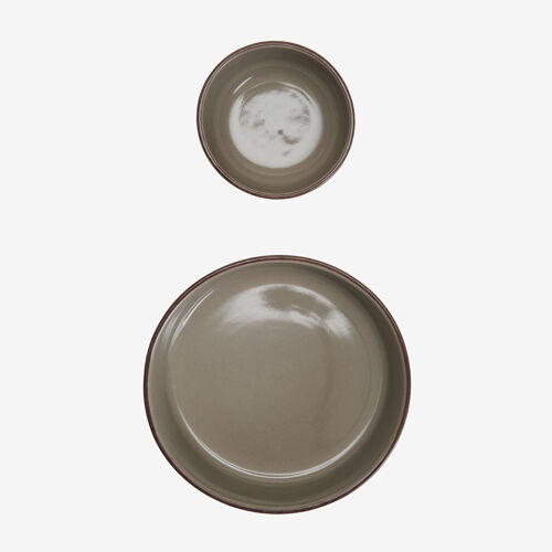 Set de 2 bols en grès Ronilena Cedar Brown - Marron