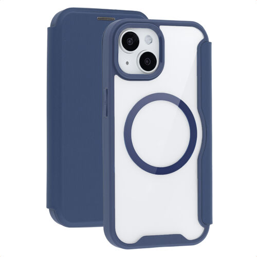 Coquedetelephone.fr Bookcase Transparente avec MagSafe Apple iPhone 15 Bleu