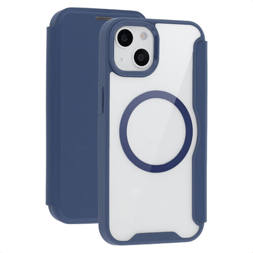 Coquedetelephone.fr Bookcase Transparente avec MagSafe Apple iPhone 14 / 13 Bleu