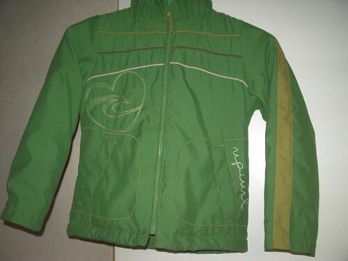 Magnifique Blouson / Veste Ripcurl 8 Ans , Vert , Intérieur Doublé Vert Pomme , Capuche