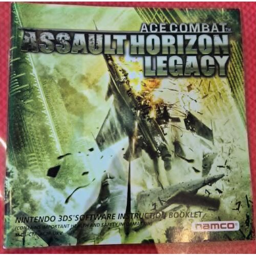 Ace Comat Assault Horizon Legacy - Notice Officielle - 3DS - Nintendo