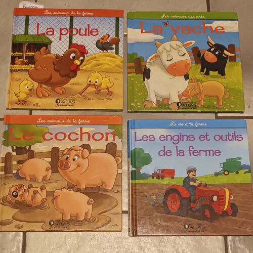 Lot De 4 Livres Jeunesse : Les Animaux A La Ferme