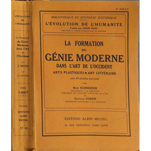 La Formation Du Génie Moderne Dans L'art De L'occident ( 20 Planches Hors-Texte)