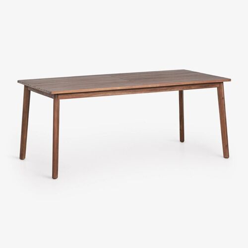 Table De Jardin Rectangulaire En Bois D'acacia Kaela Brun Acacia Foncé 180 X 90 Cm