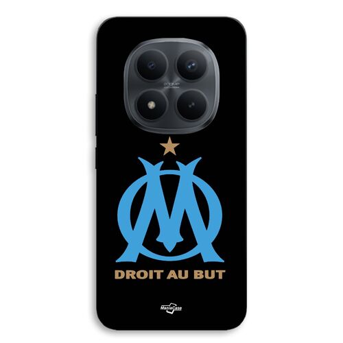 Coque Pour Xiaomi Redmi Note 15 Pro 5g logo OM Olympique de Marseille Noire Fond Maniacase