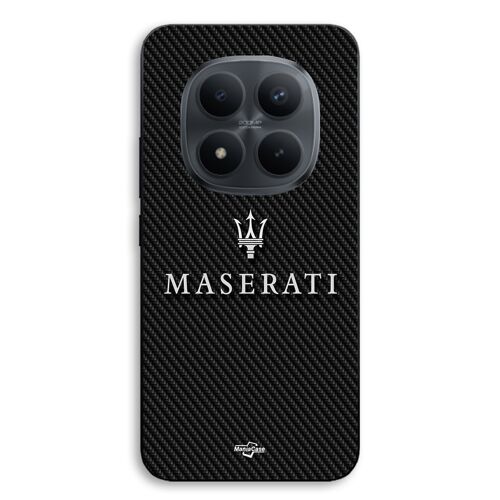 Coque Pour Xiaomi Redmi Note 15 Pro Plus 5g Maserati blanc fond carbonne Maniacase