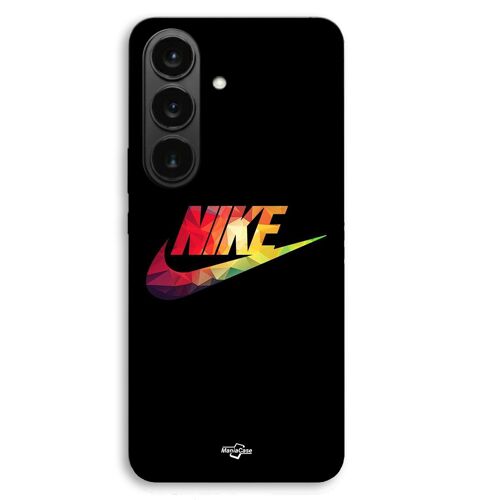 Coque Pour Samsung Galaxy S26 FE Nike logo coloré front noir Maniacase