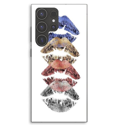 Coque Pour Samsung Galaxy S23 Ultra Bouche lèvres colorés Maniacase