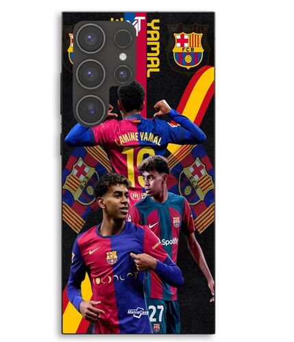 Coque Pour Samsung Galaxy S24 Ultra Lamine Yamal FC Barcelone Wallpaper Maniacase