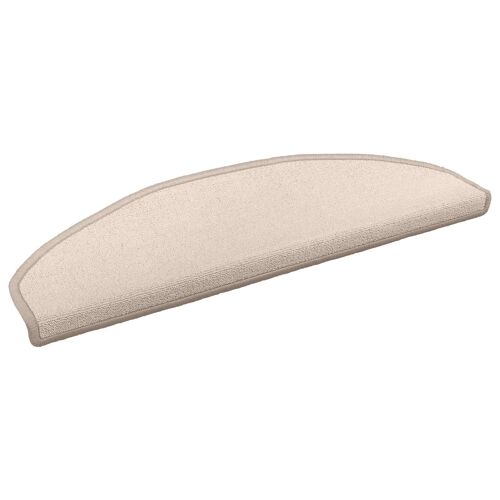 Vidaxl Tapis D'escalier Auto-Adhésifs 15 Pcs Taupe 80 X 24,5 X 3,5 Cm