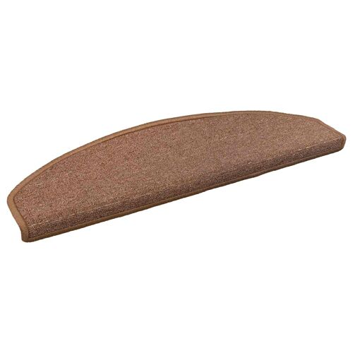 Vidaxl Tapis D'escalier Auto-Adhésifs 15 Pcs Marron 80 X 24,5 X 3,5 Cm