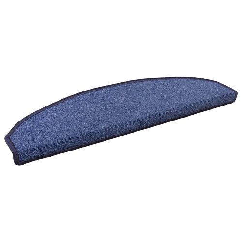 Vidaxl Tapis D'escalier Auto-Adhésifs 15 Pcs Bleu 80 X 24,5 X 3,5 Cm