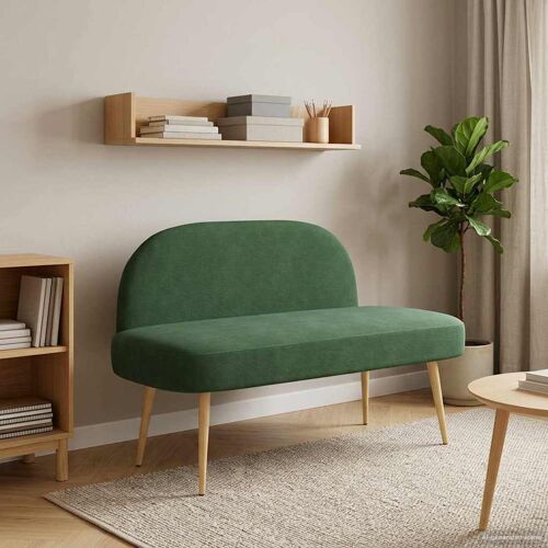 vidaXL Banc rembourré avec dossier Vert jungle 110 x 60 x 76 cm