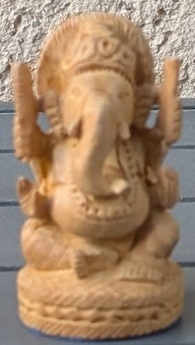 Figurine Ganesh En Bois, Dieux Indien, Eléphant, Religion