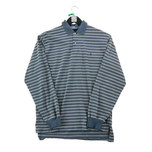 Reconditionné - Polo Manches Longues Homme Gris - Taille M - Homme - Gris