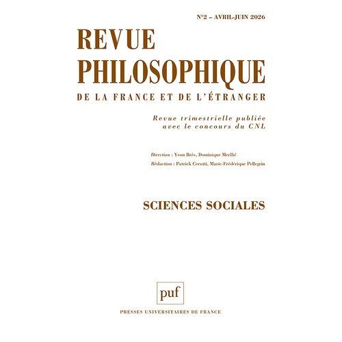 Revue Philosophique 2026, T. 151(2)