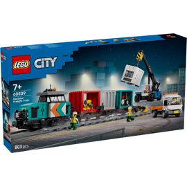 LEGO City - Le train de marchandises du port avec grue et camion - 60509