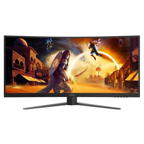 AOC Gaming CU34G4Z - Écran LED - jeux - incurvé - 34" - 3440 x 1440 WQHD @ 240 Hz - Fast VA - 450 cd/m² - 2500:1 - DisplayHDR 400 - 0.5 ms - 2xHDMI, DisplayPort - noir, rouge
