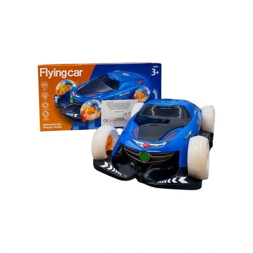 Voiture Jouet Transformable Bleu - Lumières LED - Effets Musicaux - Mouvement Automatique - Enfant 3 Ans - NONOVIVI