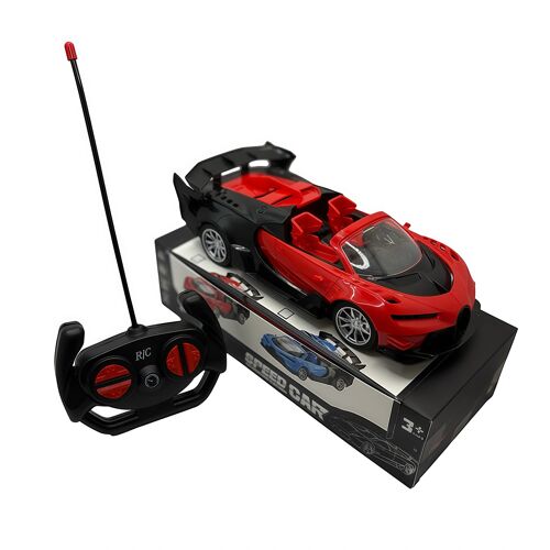 Voiture RC Enfant Rouge Télécommandée 27MHz Voiture de Course Jouet Rapide Contrôle à Distance Piles - NONOVIVI