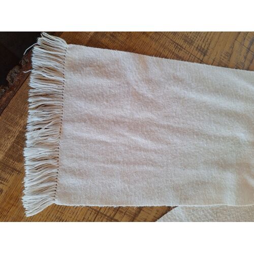 Écharpe Blanche Bas Franges