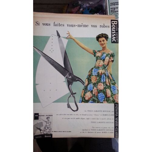 Grande Publicité Papier: Tissus Boussac, Parue Dans La Presse En 1957