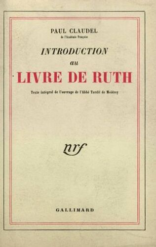 Introduction Au Livre De Ruth