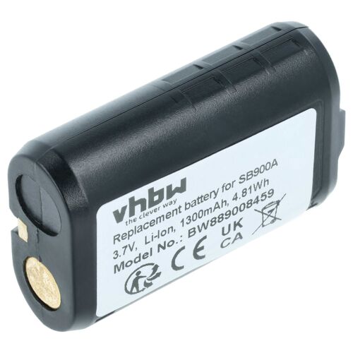 vhbw Batterie remplacement pour Shure SB900A, SB900B, 95A42465, SB900 pour système de radio numérique, émetteur (1300mAh, 3,7V, Li-ion)