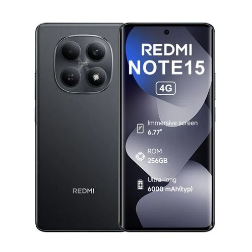 Smartphone -XIAOMI Redmi Note 15 4G - 8Go RAM - 256Go - Écran AMOLED 6,77 Pouces, Chargeur Non Inclus, Version EU, Noir