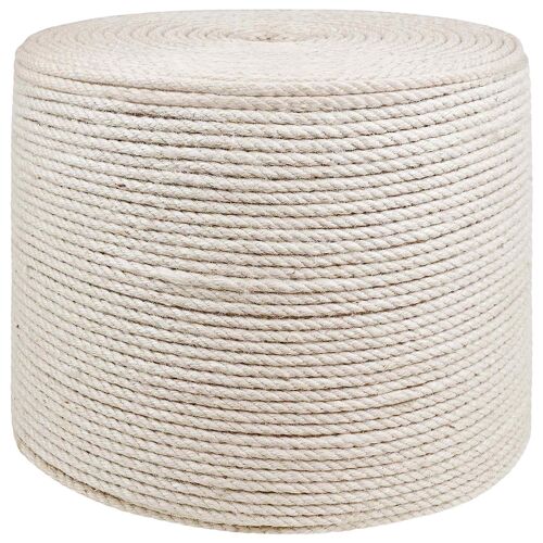 vidaXL Fil en jute 4 Blanc Jute 100% Tossa