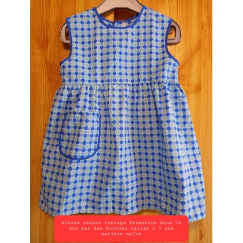 Tablier Enfant Vintage Année 60 Taille 2 A 3 Ans