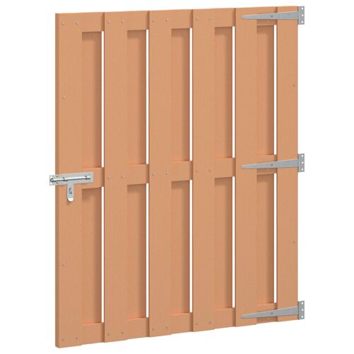 Vidaxl Porte De Jardin 100 X 112 Cm Wpc Et Aluminium Marron