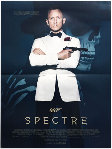 Spectre /007 James Bond- Véritable Affiche De Cinéma Pliée-Format 40x60 Cm- De Sam Mendes Avec Daniel Craig, Christoph Waltz, Monica Bellucci, Léa Seydoux, Ralph Fiennes, Ben Whishaw - 2015