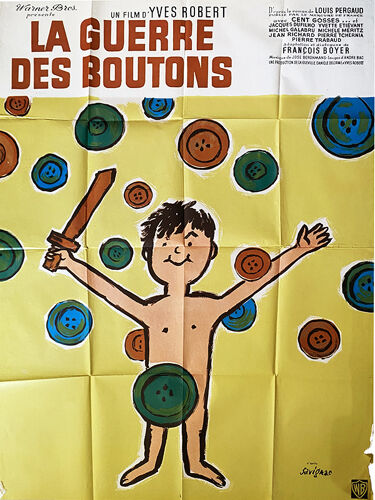 La Guerre Des Boutons - Affiche De Cinéma Pliée - Format 120x160 Cm - De Yves Robert Avec André Treton, Michel Isella, Martin Lartigue, Jean Richard, Jacques Dufilho - (Savignac) 1962