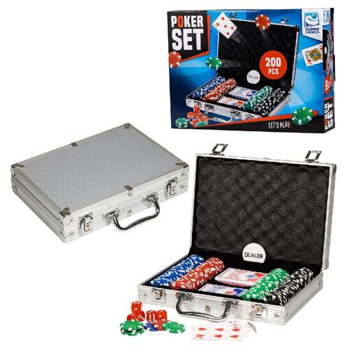 Clown Games Poker Set Alu Koffer 202 Dlg