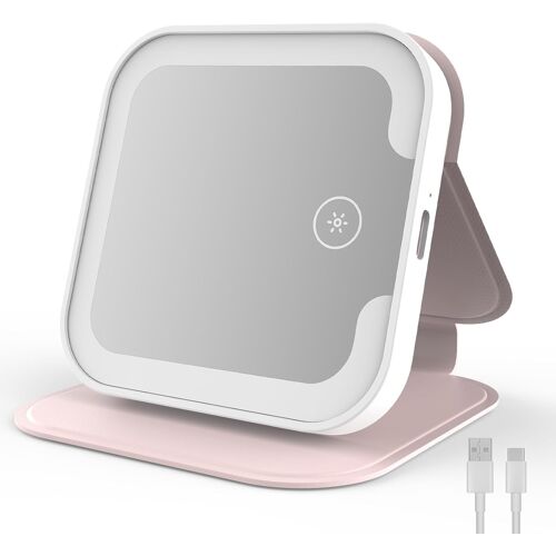 NEEWER ENTRY LEVEL VERSION 4,4'' Miroir de Maquillage éclairé avec Lumière LED, Miroir de Courtoisie Portable & Pliable, Batterie Lithium-ion 300mAh/3 Modes CCT pour Selfie Blogueur Beauté TikTok,N27