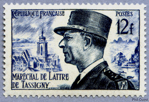 Maréchal De Lattre De Tassigny Portrait Année 1954 N° 982 Yvert Et Tellier Luxe