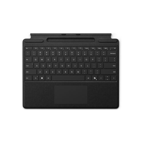 Microsoft Clavier Signature pour Surface Pro - Clavier - avec trackpad, accéléromètre, plateau de rangement et de chargement du Surface Slim Pen 2 - QWERTY - Anglais international - noir