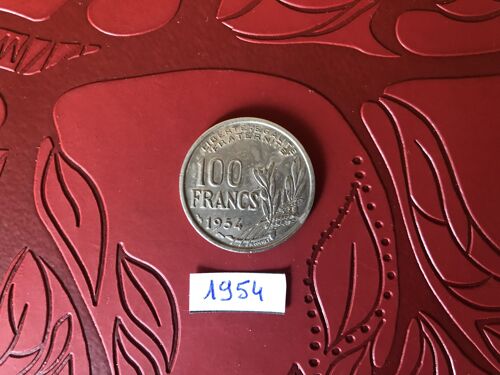Pièce De 100 Francs Cochet 1954