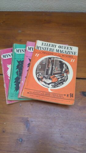 Ellery Queen Mystere Magazine Lot De 4 Parutions : N° 25 Mars 50-48 Et 49janvier Et Février 1952-94 Novembre 1955. Editions Opta, Paris.