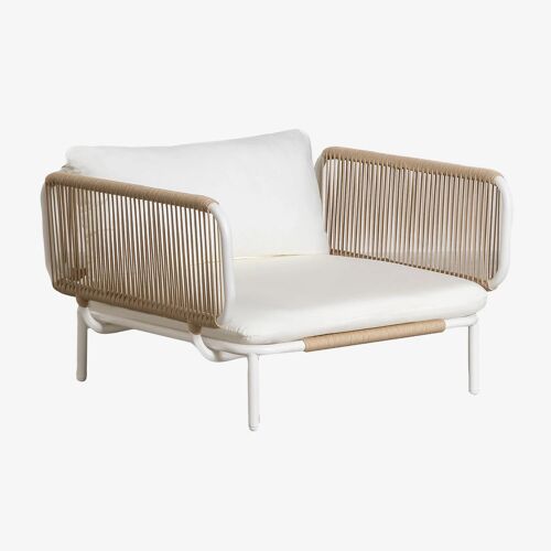 Fauteuil Pour Canapé Modulaire De Jardin Roubly Beige Amande