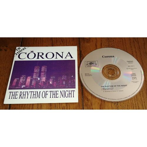 Cd Single Corona " The Rythm Of The Night " 2 Titres De 1994 Made In France Airplay Records Electronic Euro-House ,Pochette Cartonnée Cardboard Sleeve
