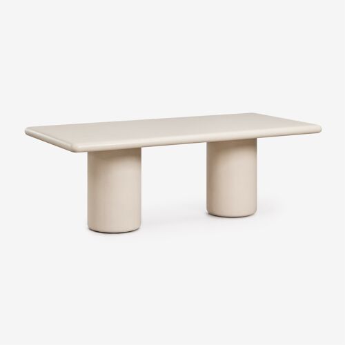 Table à manger rectangulaire 220x100 cm en ciment Namara