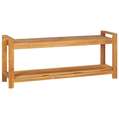 Banc De Jardin Banquette 120 Cm Bois De Teck Solide Helloshop26 02_0010918